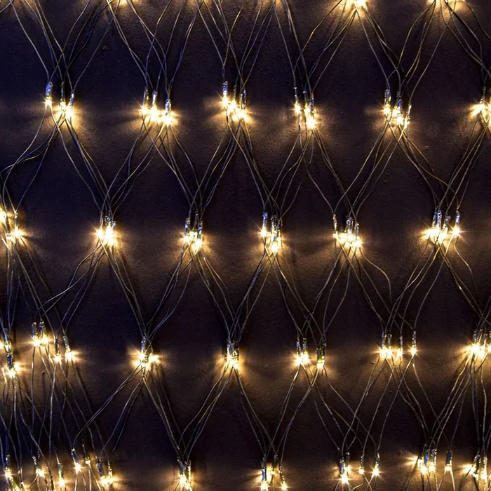 Rete con 400 Led luce bianco caldo altezza fissa cm 400×150