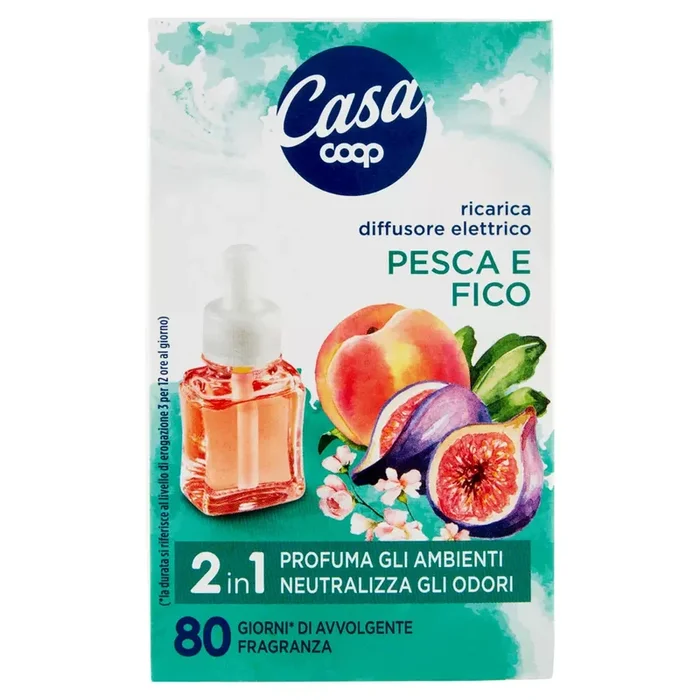 Ricarica per diffusore elettrico coop casa – pesca e fico 20ml