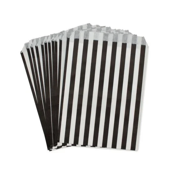Sacchetto in Carta Nero a Righe