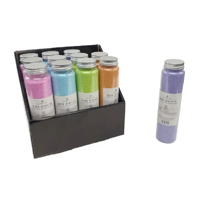 SET 12 PEZZI BARATTOLO CON SABBIA COLORATA DECORATIVA DECORAZIONE CASA 133667
