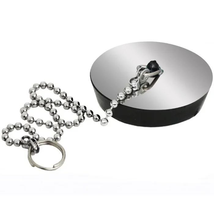 SET 2 PEZZI TAPPO TAPPI LAVANDINO 5 CM CON CATENELLA LAVELLO LAVANDERIA