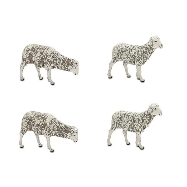 Set 4 Pecore Presepe 12 Cm Landi