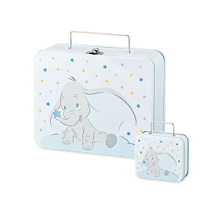 Set 9 Valigette Dumbo Celeste In Metallo