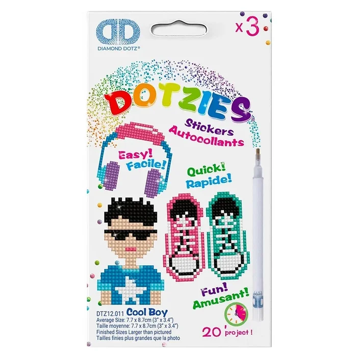 Set Dotzies Stickers 3 pezzi – Cool Boy