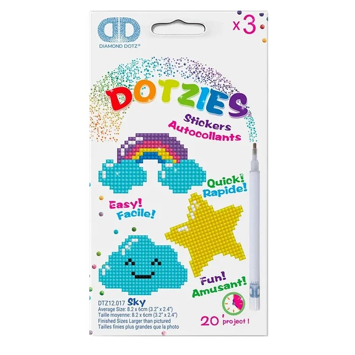Set Dotzies Stickers 3 pezzi – Sky