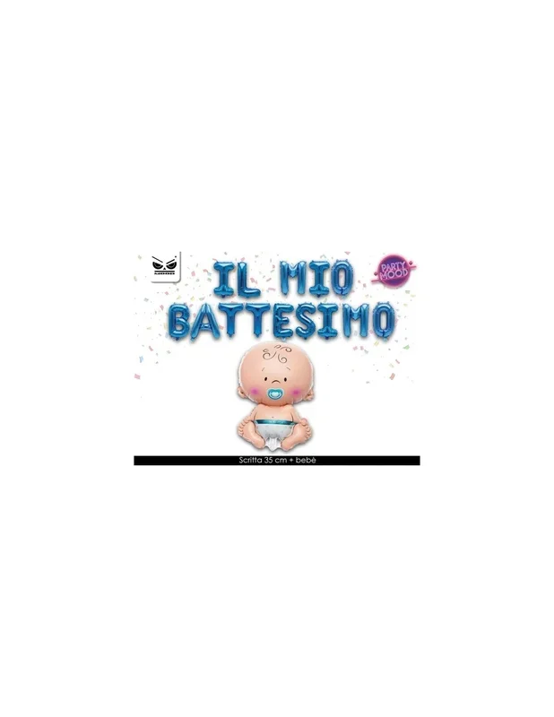 SET PALLONCINI BATTESIMO CELESTE