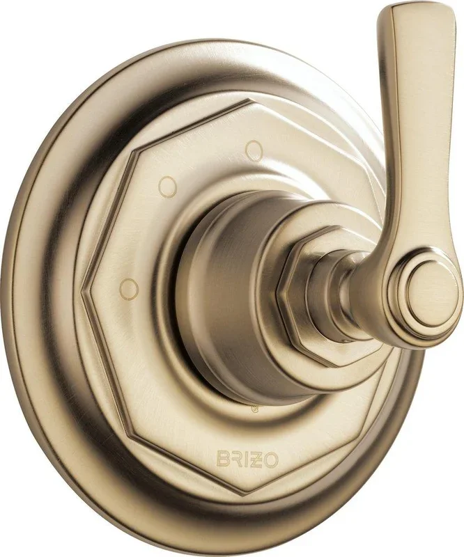 Single Handle Diverter Valve Trim in Luxe Gold