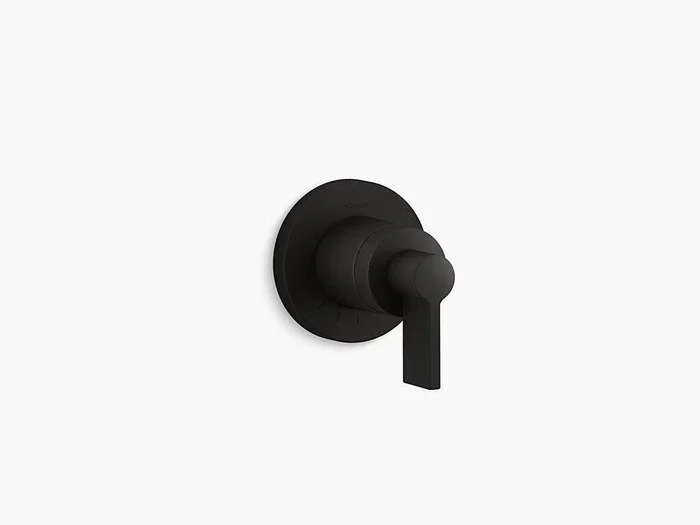 Single Handle Volume Control Valve Trim in Matte Black