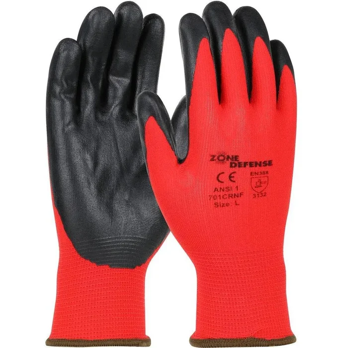 Size XL Nitrile Gloves in Red/Black
