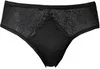Slip Donna Con Pizzo 4 Nero Delinea