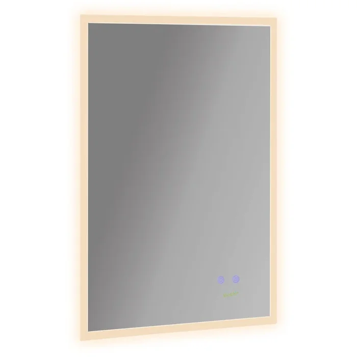 Specchio da Bagno 70×50 cm con Cornice a LED Argento