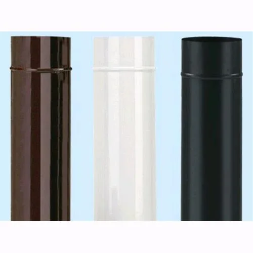 Tubo Stufa In Acciaio Porcellanato Smaltato Colore Marrone Ø12×100 Cm. Cf.12pz