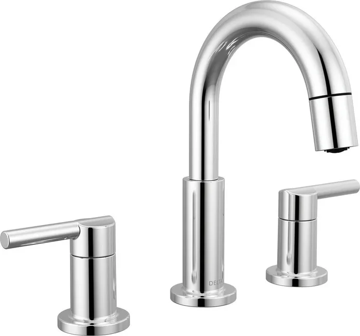 Two Handle Widespread Bathroom Sink Faucet in Chrome