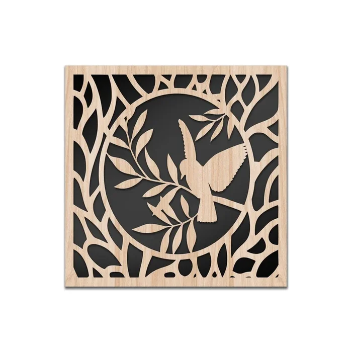 ULIVO – Quadro arredo LASERCUT composito Legno e PVC