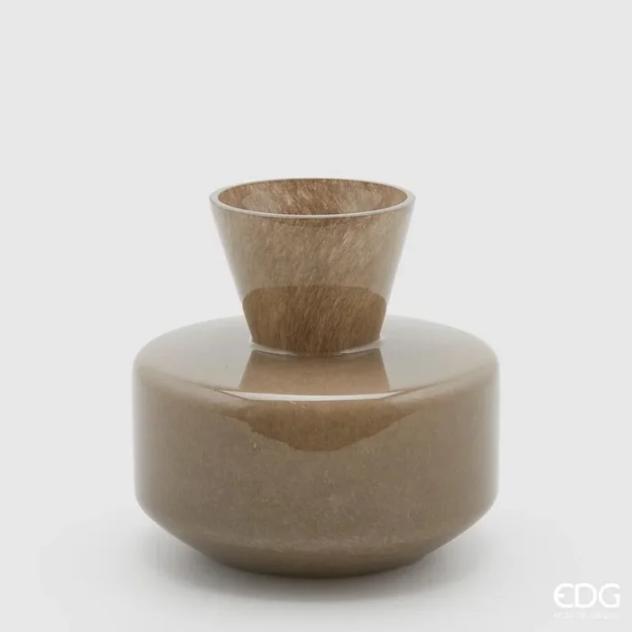 Vaso Rotondo con Collo H20 cm Nocciola – EDG
