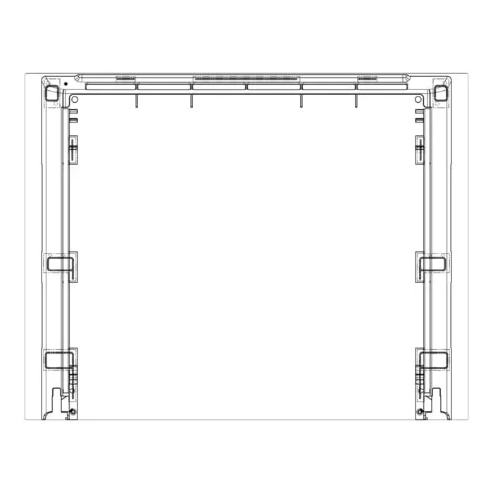 vetro frontale, nero, Electrolux, 596x465mm